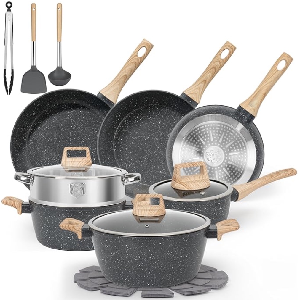 White Non Stick Pots and Pans Set