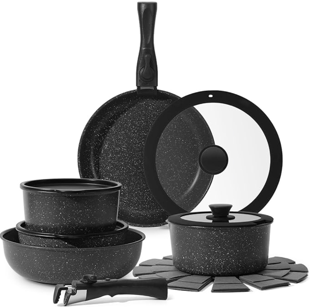 White Non Stick Pots and Pans Set